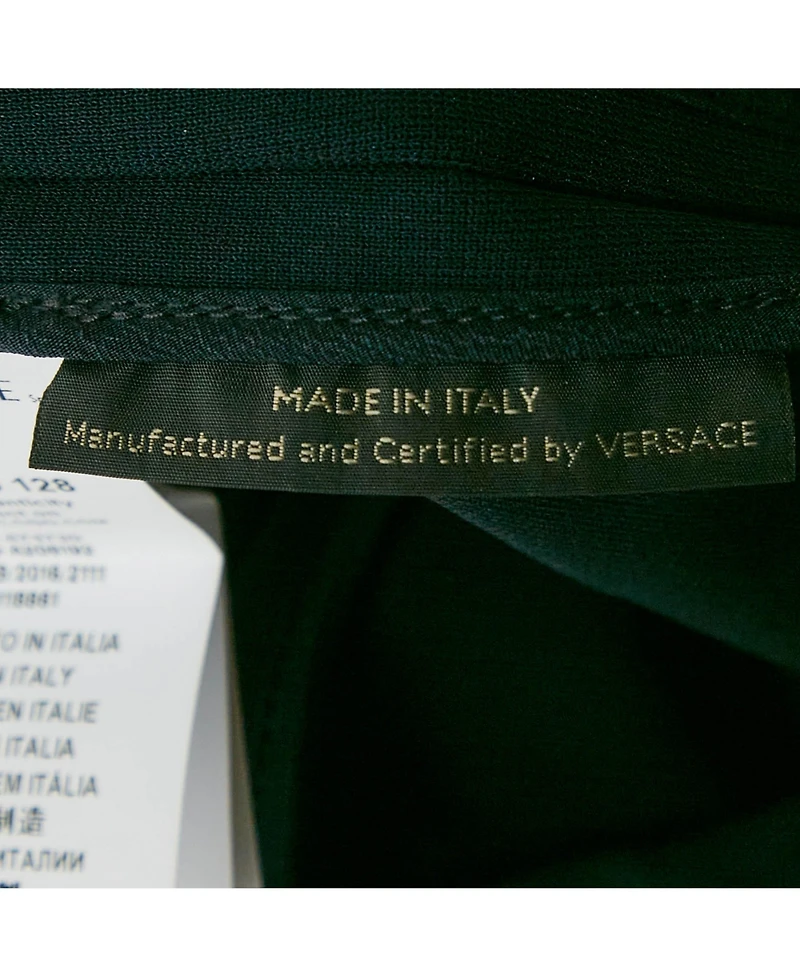 Pre-Owned Versace Women's Navy Blue Knit Knee Length Skirt