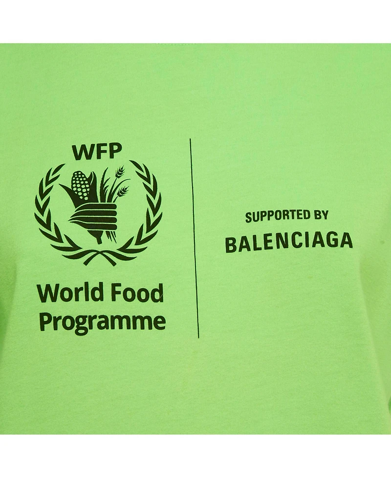 Pre-Owned Balenciaga Women's Unisex Wfp Print Jersey Crewneck T-Shirt