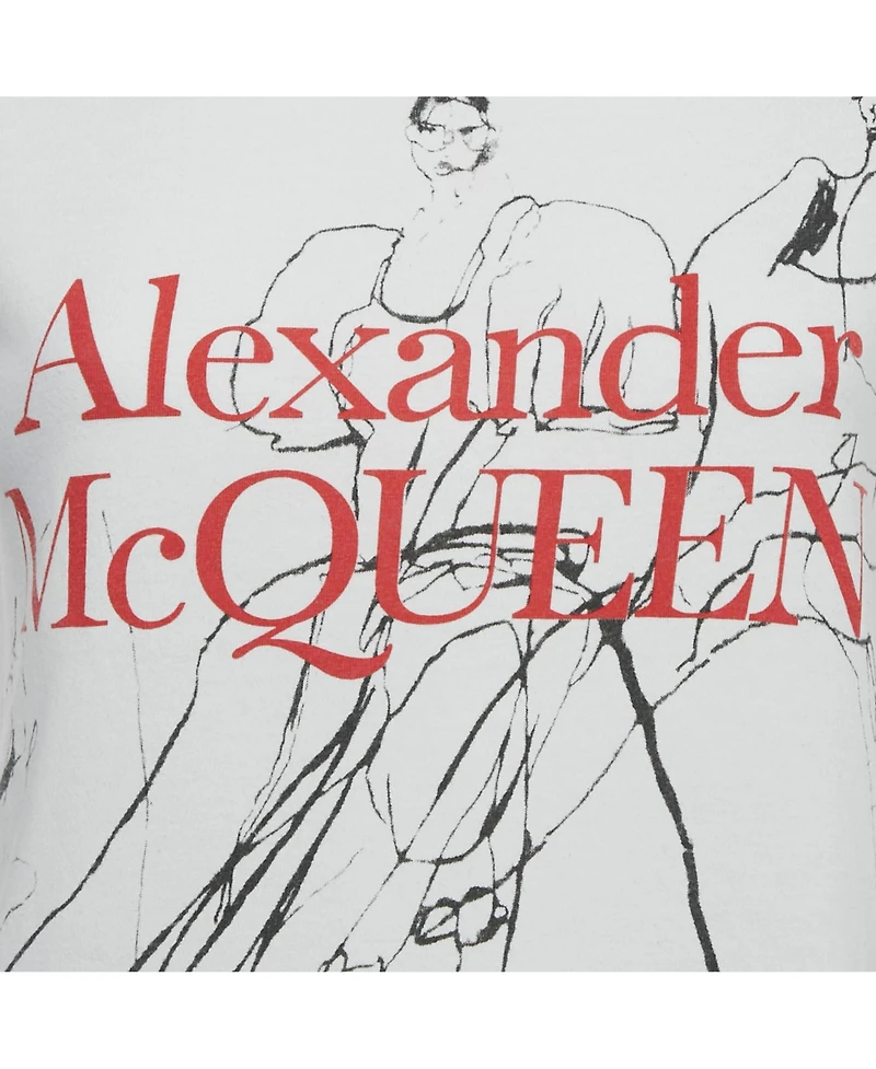 Pre-Owned Alexander Mcqueen Women's Printed Jersey T-Shirt