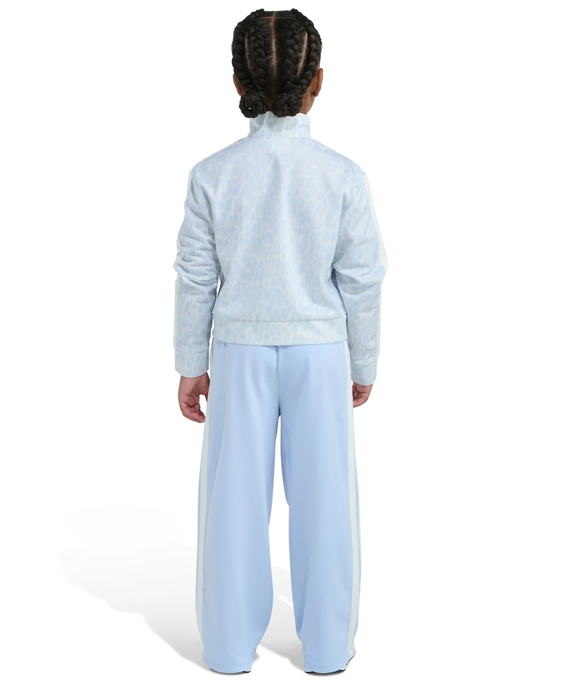 adidas Girls' 2T-6X Stripe Printed Jacket and Pants, 2-Piece Set