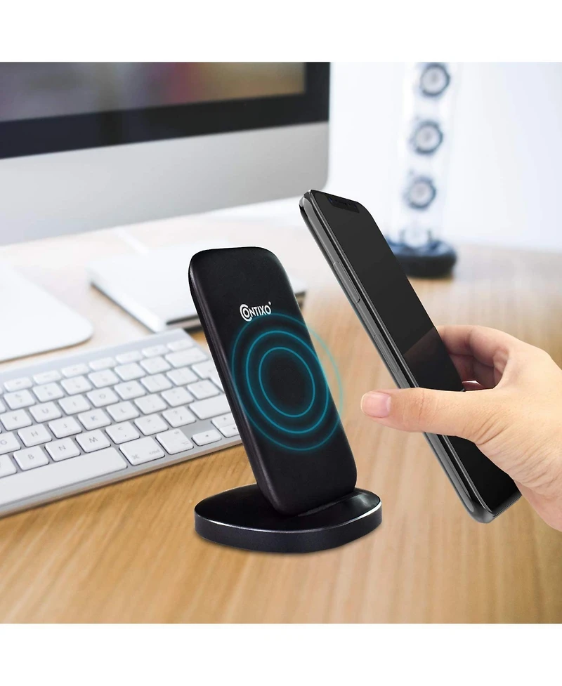 Contixo W3 Fast Wireless Charging Stand, Qi Compatible for Smartphones