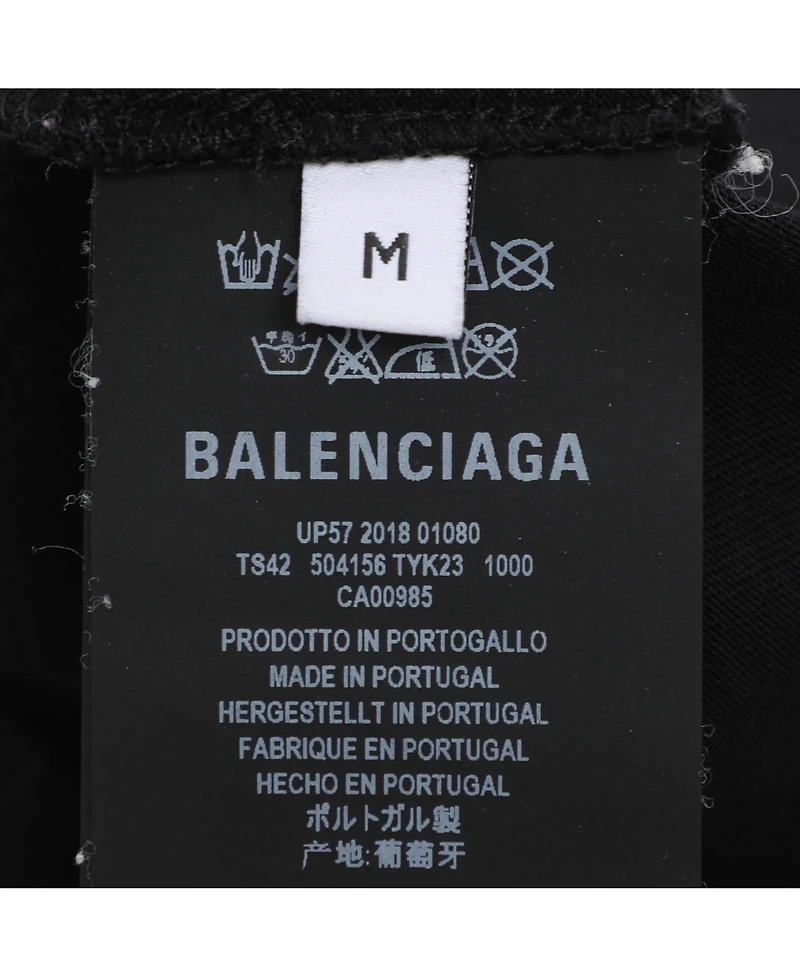 Pre-Owned Balenciaga Women's Logo Print Cotton Jersey T-Shirt