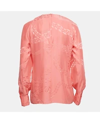 Pre-Owned Stella Mccartney Women's Jacquard Chain Silk Blouse