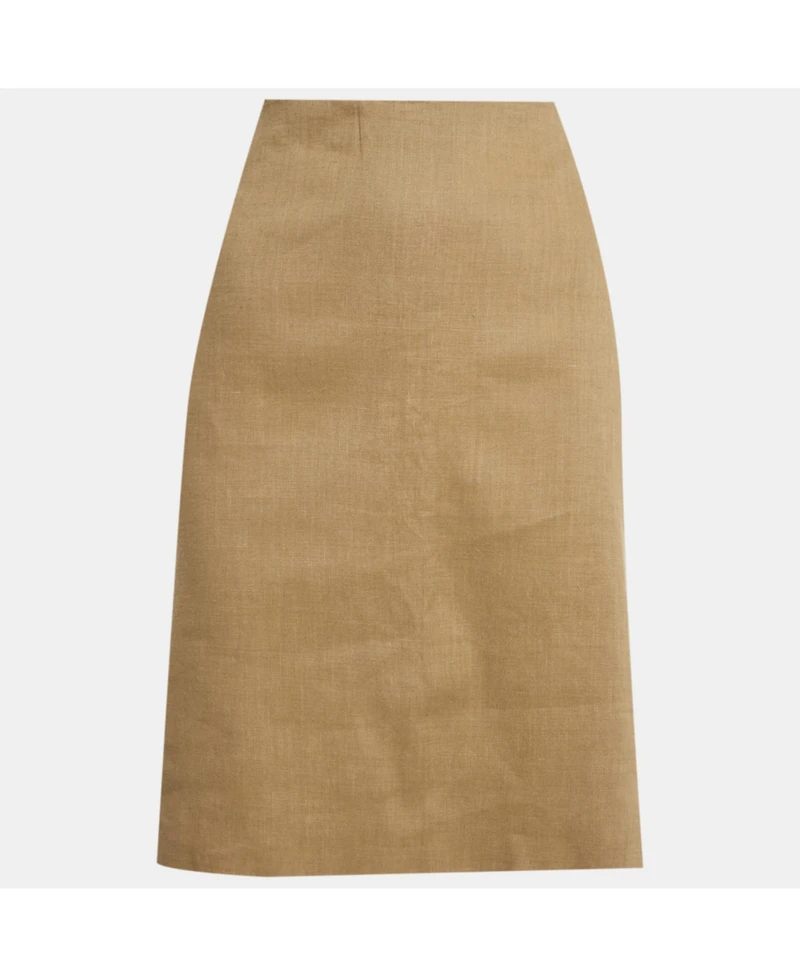 Pre-Owned Dolce & Gabbana Women's Brown Linen Pencil Skirt