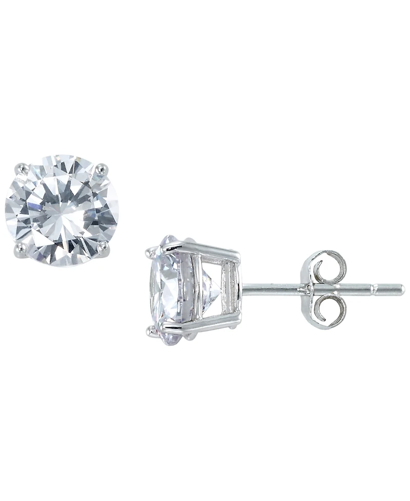 Macy's 2-Pc. Diamond Earrings Set in Sterling Silver & 14k Gold Over Sterling Silver