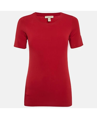 Pre-Owned Burberry Women's Brit Jersey Crewneck T-Shirt