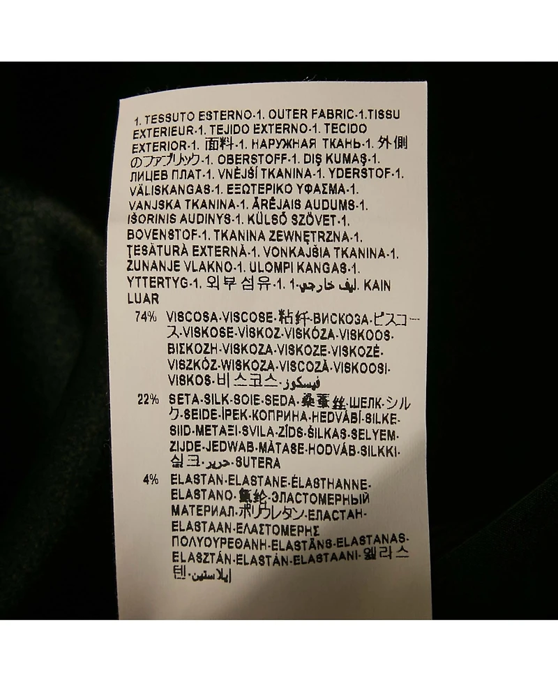 Pre-Owned Versace Women's Black Sateen Drape Detail Pencil Skirt