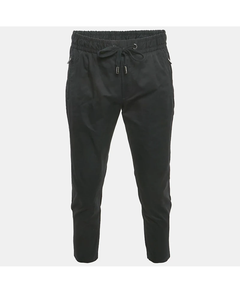 Pre-Owned Dolce & Gabbana Men's Black Stretch Cotton Jogging Pants