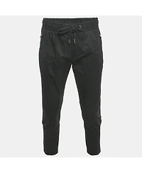 Pre-Owned Dolce & Gabbana Men's Black Stretch Cotton Jogging Pants