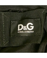 Pre-Owned Dolce & Gabbana Women's D&g Black Crinkled Silk Sleeveless Top