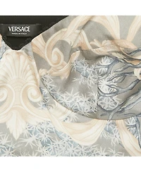 Pre-Owned Versace Women's Printed Silk Blend Lace Trim Bralette Top
