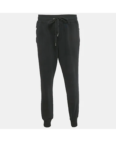 Pre-Owned Dolce & Gabbana Men's Black Cotton Knit Jogger Pants