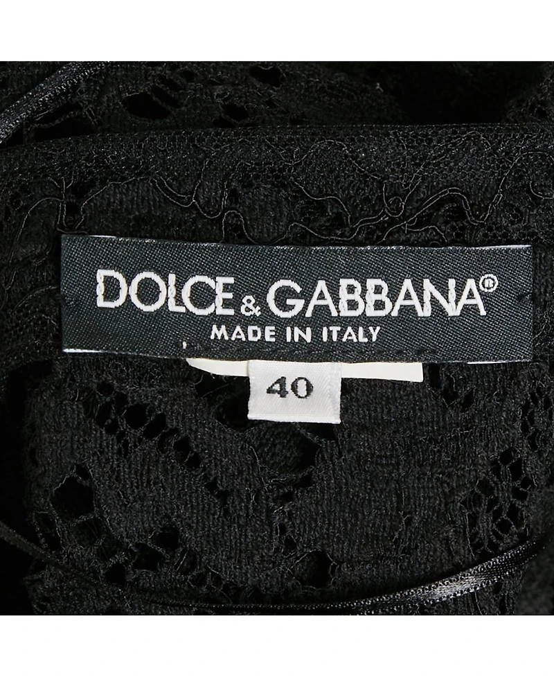 Pre-Owned Dolce & Gabbana Women's Black Lace Sleeveless Top