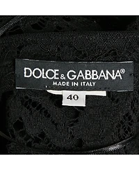 Pre-Owned Dolce & Gabbana Women's Black Lace Sleeveless Top