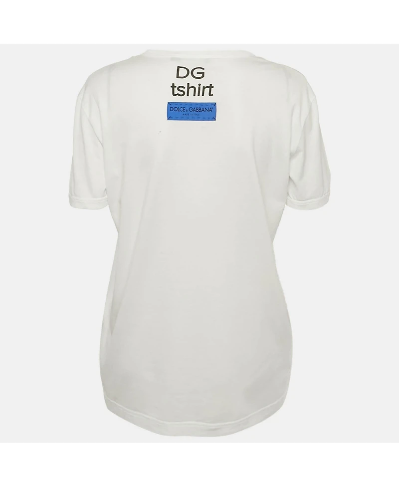 Pre-Owned Dolce & Gabbana Women's Dg Print Jersey T-Shirt
