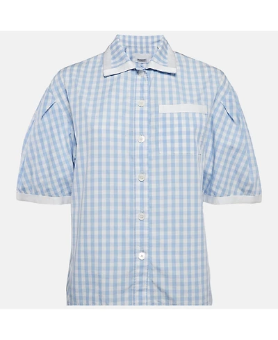 Pre-Owned Burberry Women's Beige Silk Buttoned A-Line Sleeveless Shirt Blouse