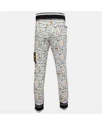Pre-Owned Dolce & Gabbana Women's White Printed Cotton Knit Joggers