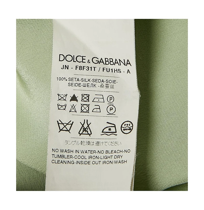 Pre-Owned Dolce & Gabbana Women's Green Silk Sleeveless Top