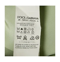 Pre-Owned Dolce & Gabbana Women's Green Silk Sleeveless Top