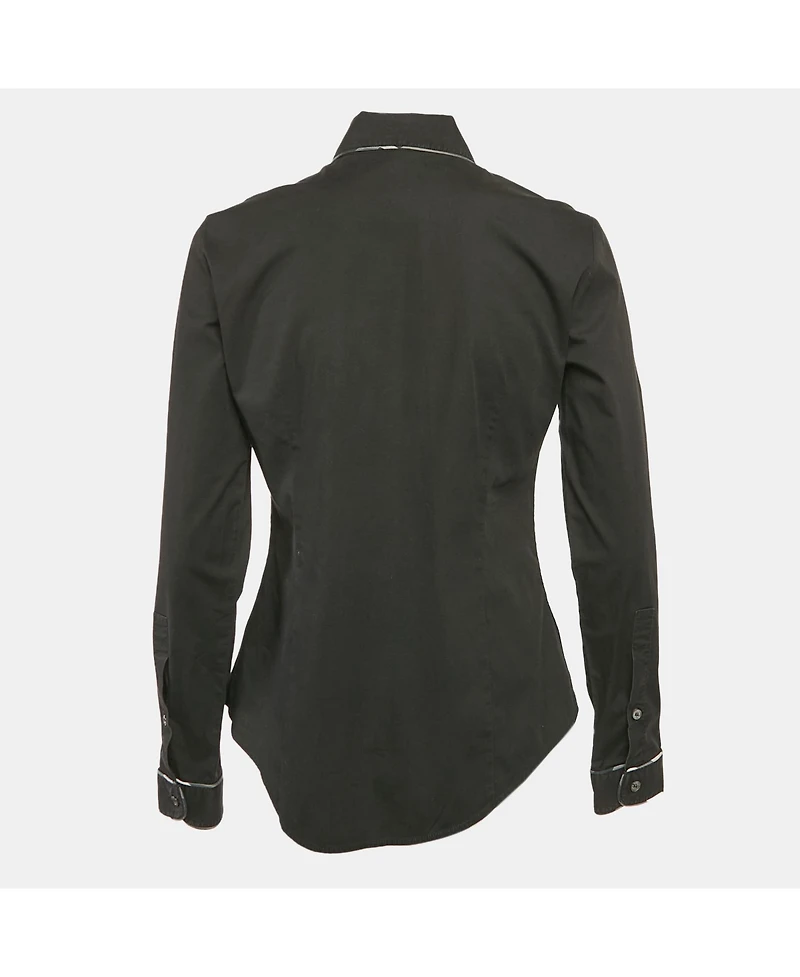 Pre-Owned Burberry Women's London Black Cotton Button Front Shirt