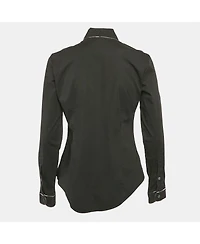 Pre-Owned Burberry Women's London Black Cotton Button Front Shirt