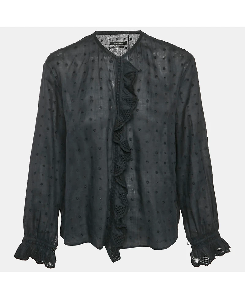 Pre-Owned Isabel Marant Women's Embroidered Ramie Blouse