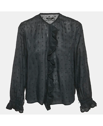 Pre-Owned Isabel Marant Women's Embroidered Ramie Blouse