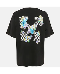 Pre-Owned Off-White Women's Logo Print Cotton Crew Neck T-Shirt