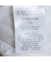 Pre-Owned Balmain Women's Cream Tweed Raw Edge Detail Shorts