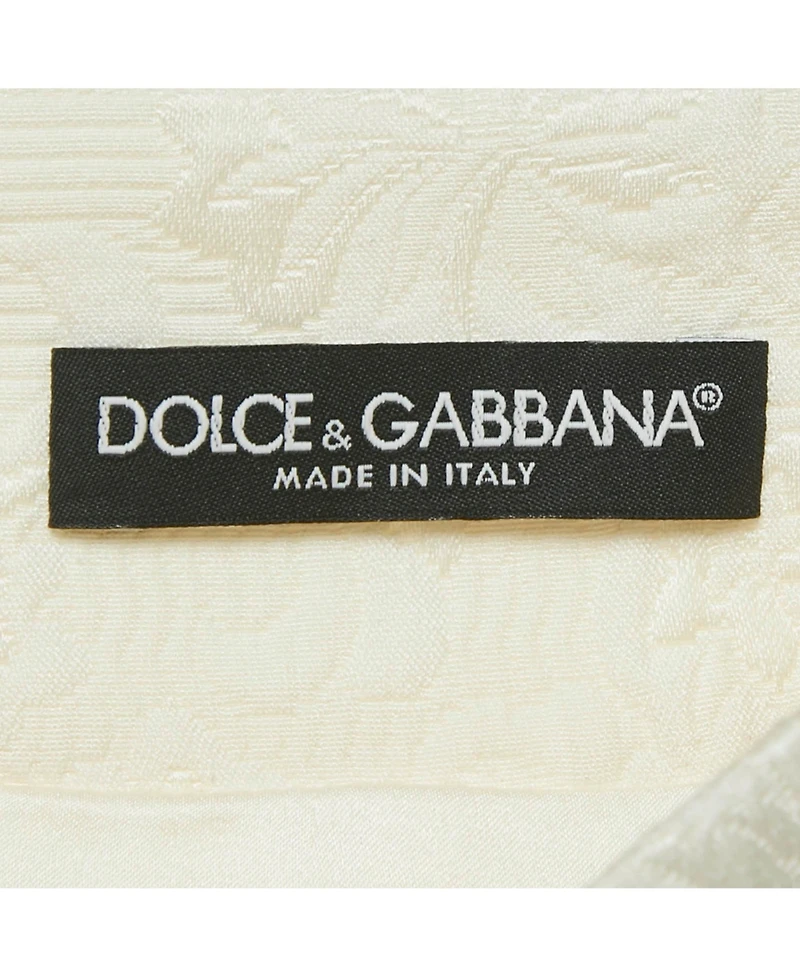 Pre-Owned Dolce & Gabbana Women's White Floral Print Cotton Blend Short Skirt