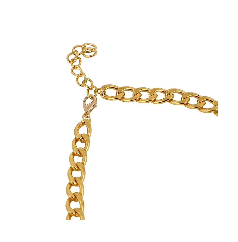 Sohi Women's The Bijou-Snakehead Chain Necklace - California Gold