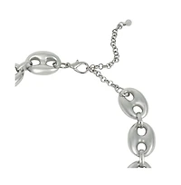 Women's The Chunky Coffee-Bean Chain Necklace - Chrome Silver