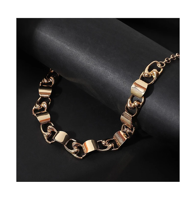 Women's The SwirlBlock-Link Chain Necklace - California Gold