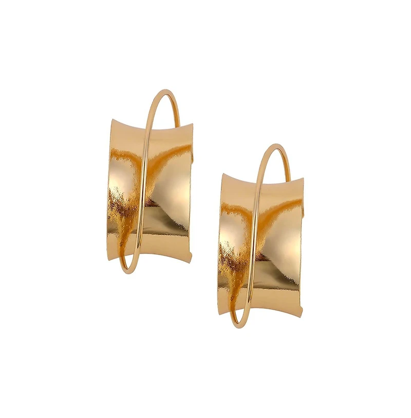 Women's The Chunky-Orbiter Half-Hoop Earrings - California Gold