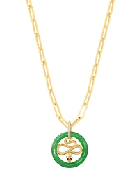 Effy Collection Diamond (1/20 ct. t.w.) & Multi Gemstones (6-1/3 ct. t.w.) Pendant Necklace in 14k Yellow Gold