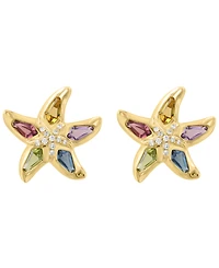 Effy Collection Diamond (1/20 ct. t.w.) & Multi Gemstones (1-1/5 ct. t.w.) Stud Earrings in 14k Yellow Gold