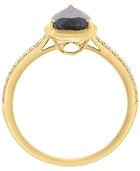 Effy Collection Diamond (1/10 ct. t.w.) & Garnet (3-1/2 ct. t.w.) Ring in 14k Yellow Gold