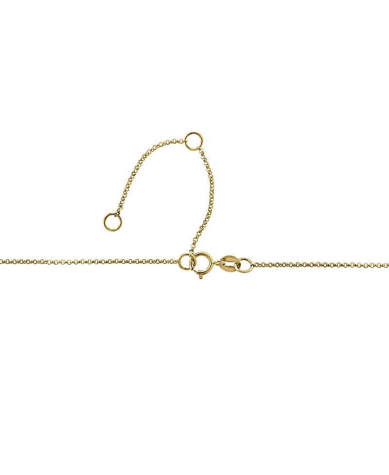 Effy Collection Diamond (1/20 ct. t.w.) & Malachite Necklace in 14k Yellow Gold