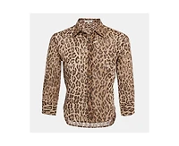 Pre-Owned Dolce & Gabbana Women's Leopard Print Cotton Shirt