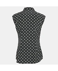 Pre-Owned Dolce & Gabbana Women's Polka Dots Chiffon Sleeveless Shirt