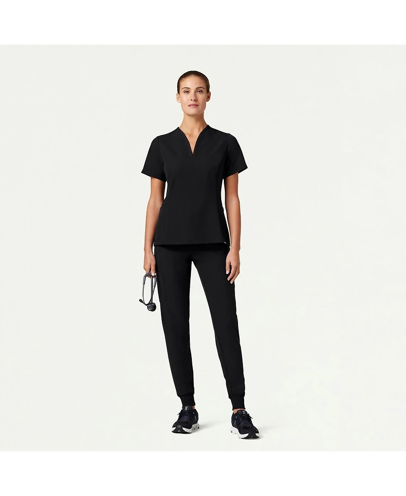 Jaanuu Petite Silex 6-Pocket Slim Mid-Rise Scrub Jogger