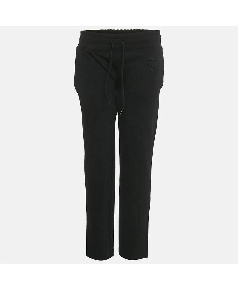 Pre-Owned Burberry Women's Tb Embroidered Crepe Gresham Drawstring Trousers