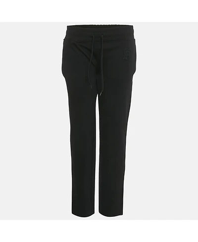 Pre-Owned Burberry Women's Tb Embroidered Crepe Gresham Drawstring Trousers