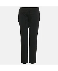Pre-Owned Burberry Women's Tb Embroidered Crepe Gresham Drawstring Trousers