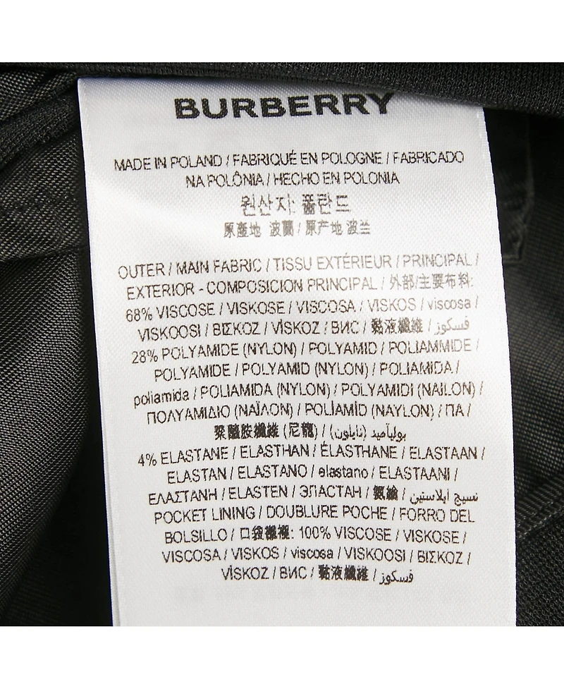 Pre-Owned Burberry Women's Crepe Fringed Hem Trousers