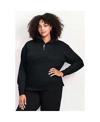 Avenue Women's Plus Piper Half-Zip Sweat Top