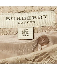 Pre-Owned Burberry Women's Beige Lace Knee-Length Skirt