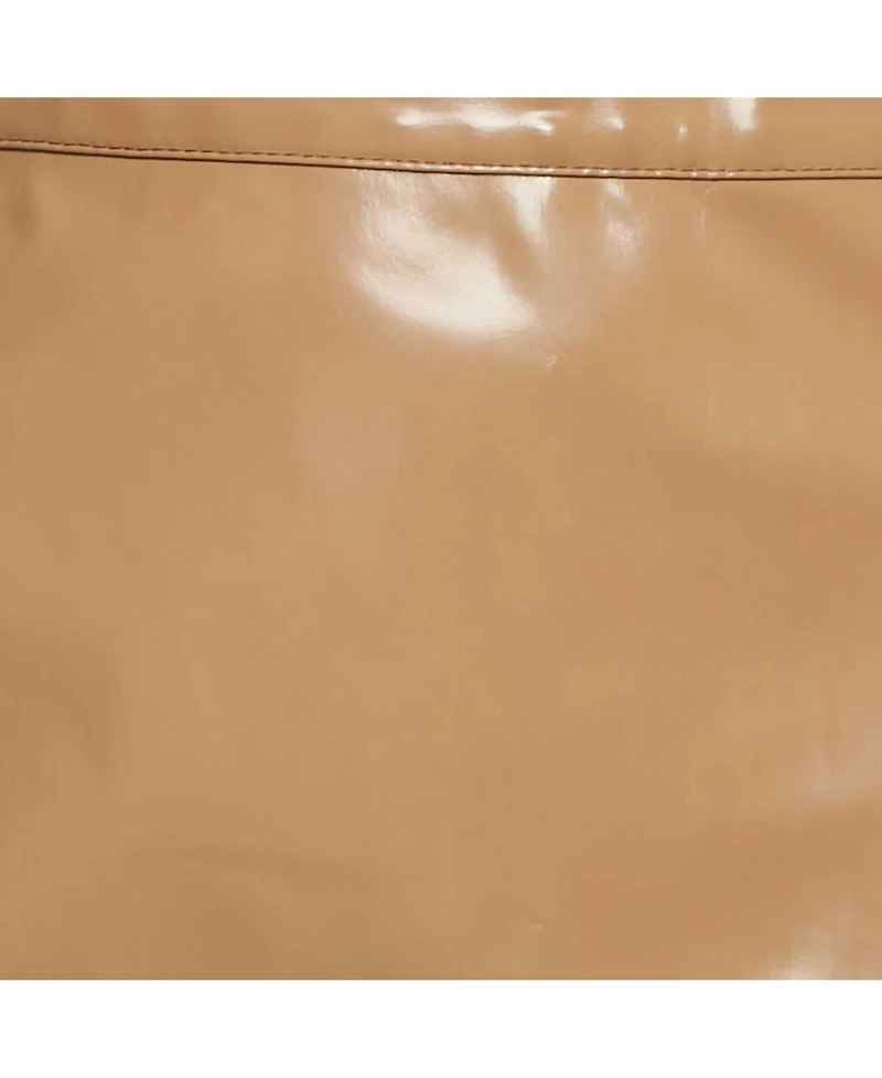 Pre-Owned Burberry Women's Beige Synthetic Split Hem Pencil Skirt