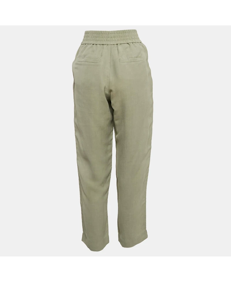 Pre-Owned Brunello Cucinelli Women's Grey Linen Blend Pants