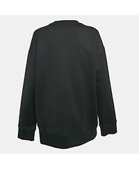 Pre-Owned Stella Mccartney Women's Black Studded Logo Cotton Knit Oversized Sweatshirt